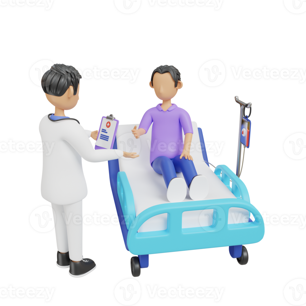 Doctor Patient Interactions Medical Healthcare 3D Illustrations png