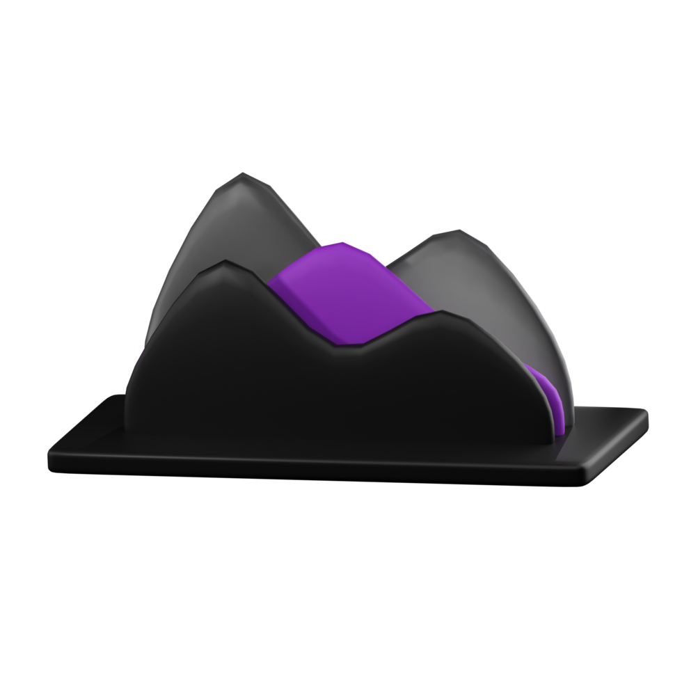 3d graphique infographie violet noir png