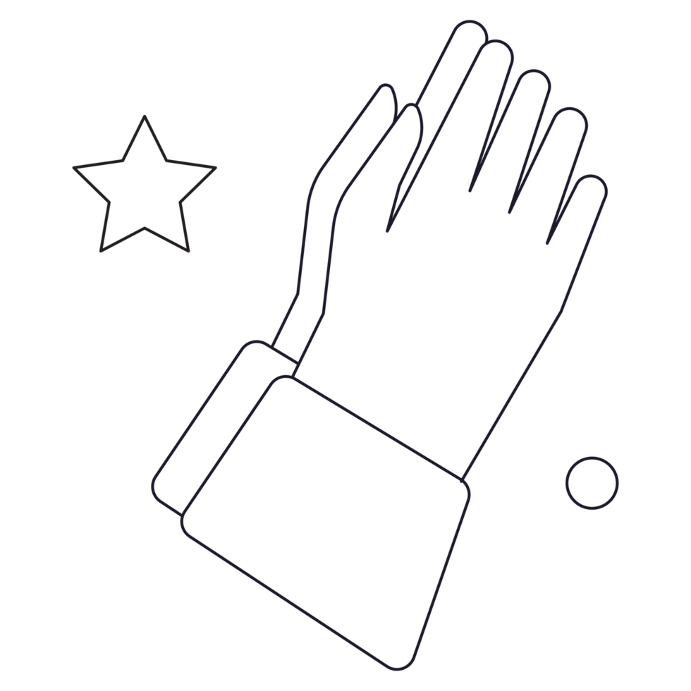 Apologize Eid Al Fitr Outline 2D Illustration png
