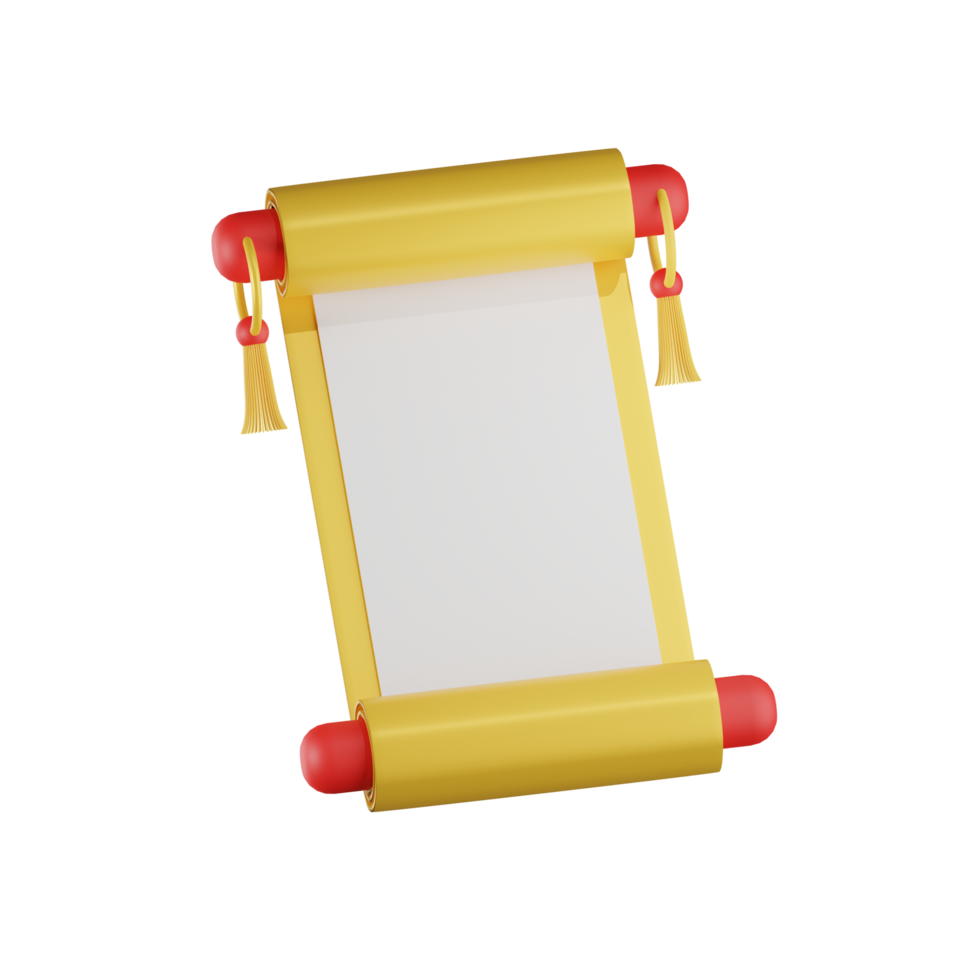 Paper Roll Chinese New Year 3D Illustrations png
