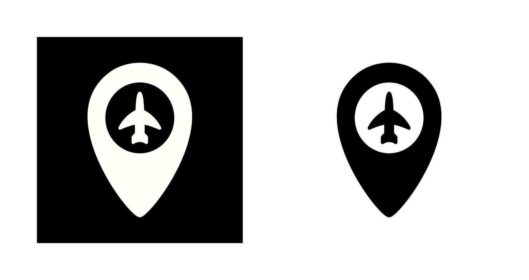 Airport Location Vector Icon