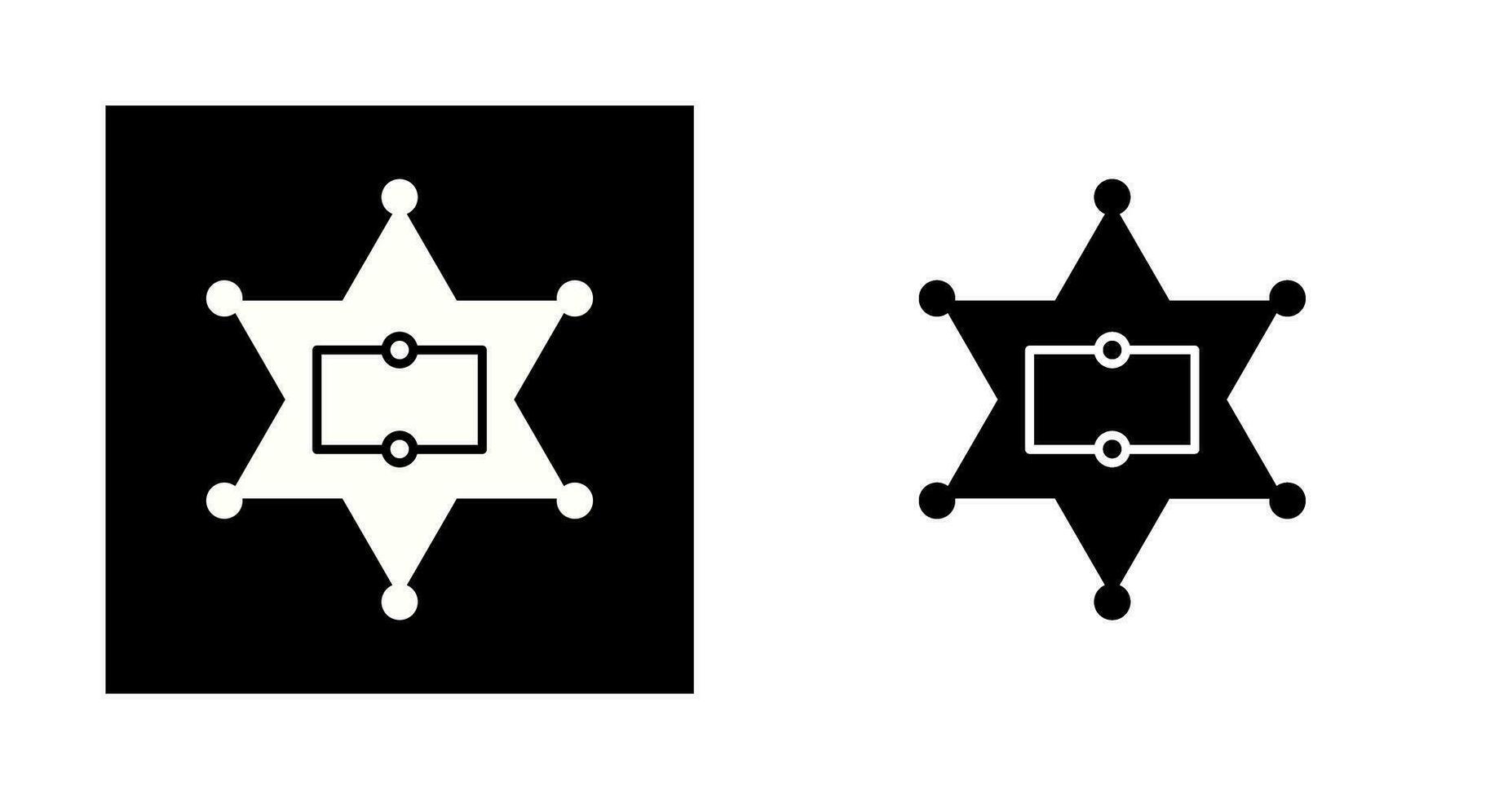 Sherrif Badge Vector Icon