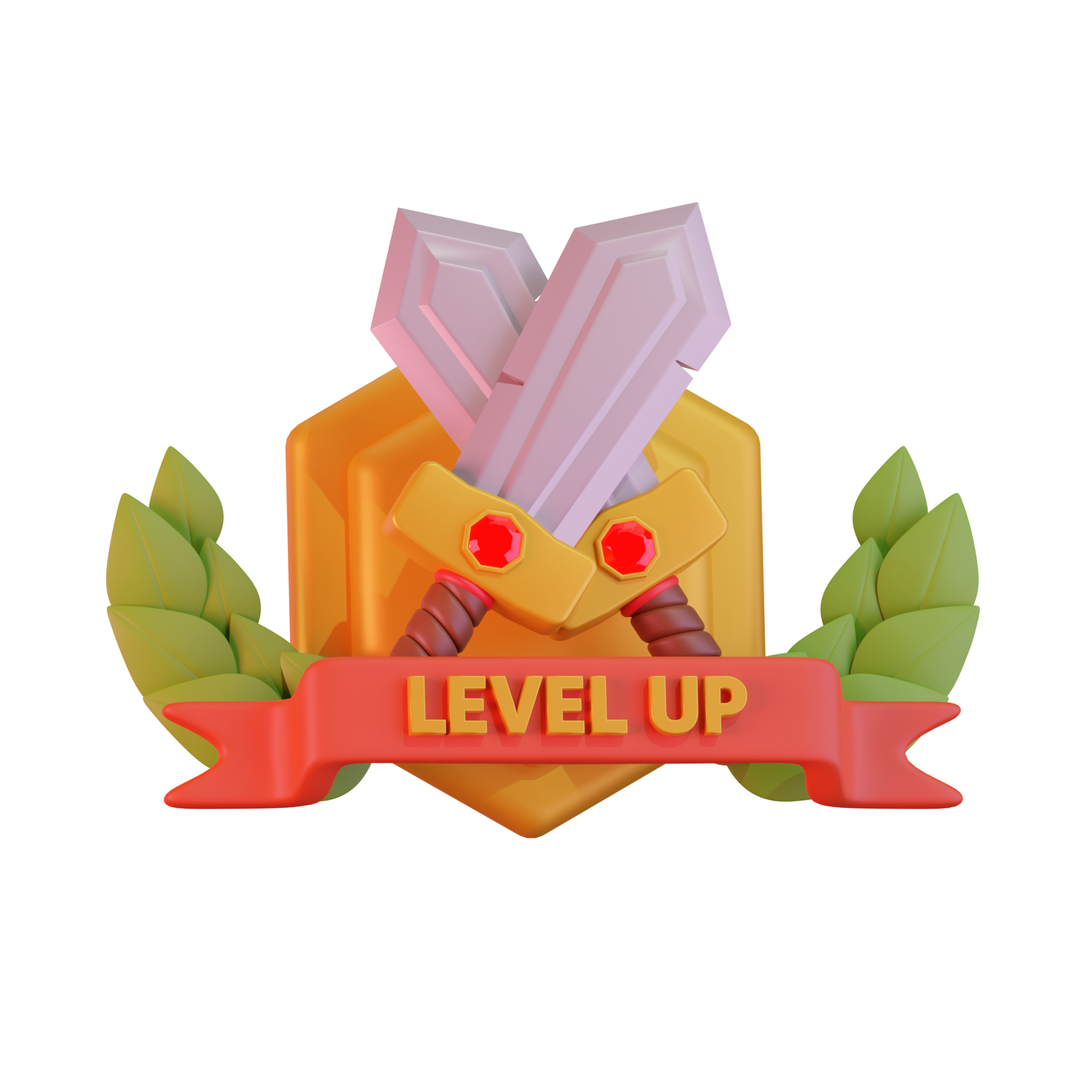 Level Up Game Assets 3D Illustrations 27049320 PNG