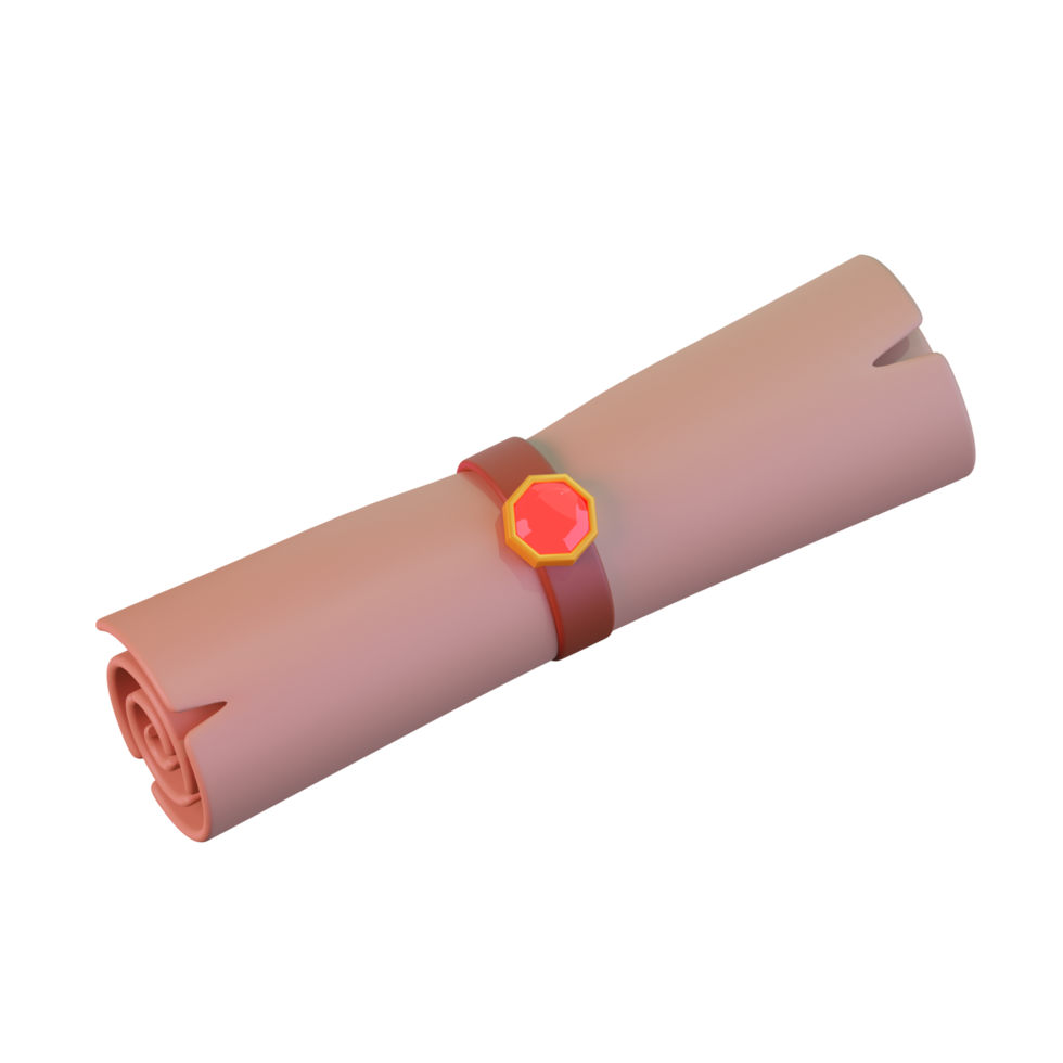 Roll Paper Game Assets 3D Illustrations png