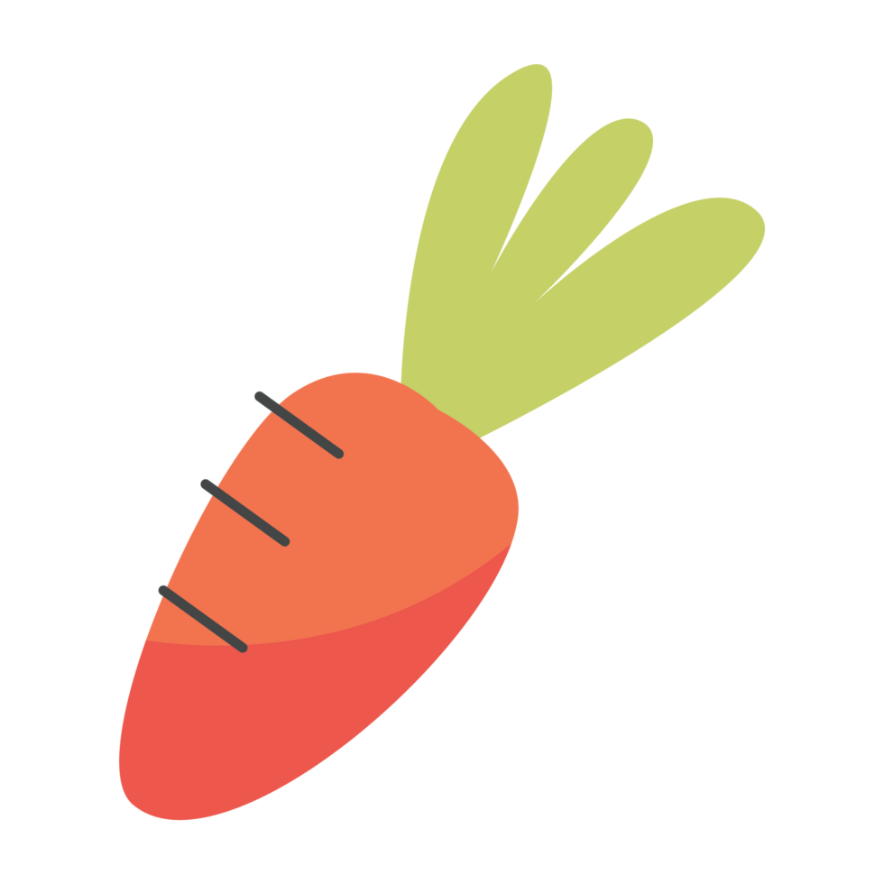 Carrot Easter Color 2D Illustrations png