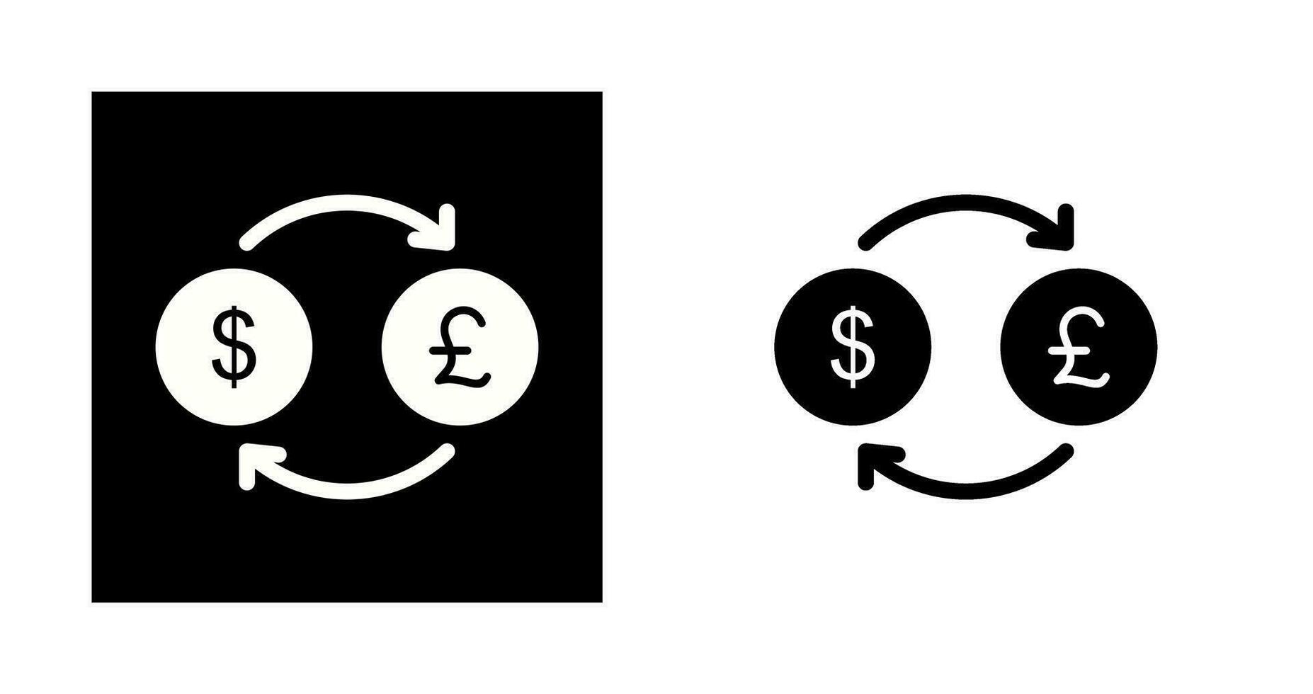 Dollar to Pound Vector Icon