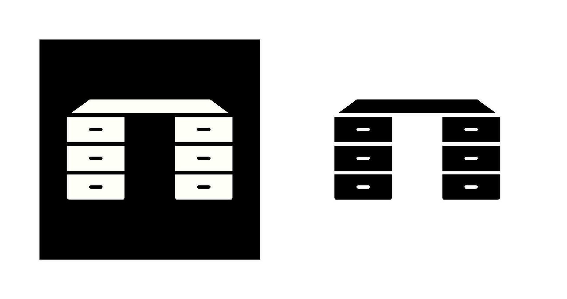 Table with Drawers Vector Icon