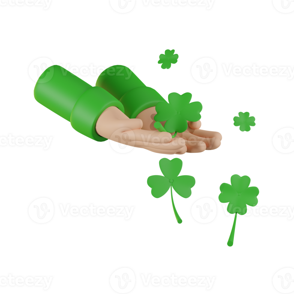 Give Leaf Saint Patrick 3D Illustrations png