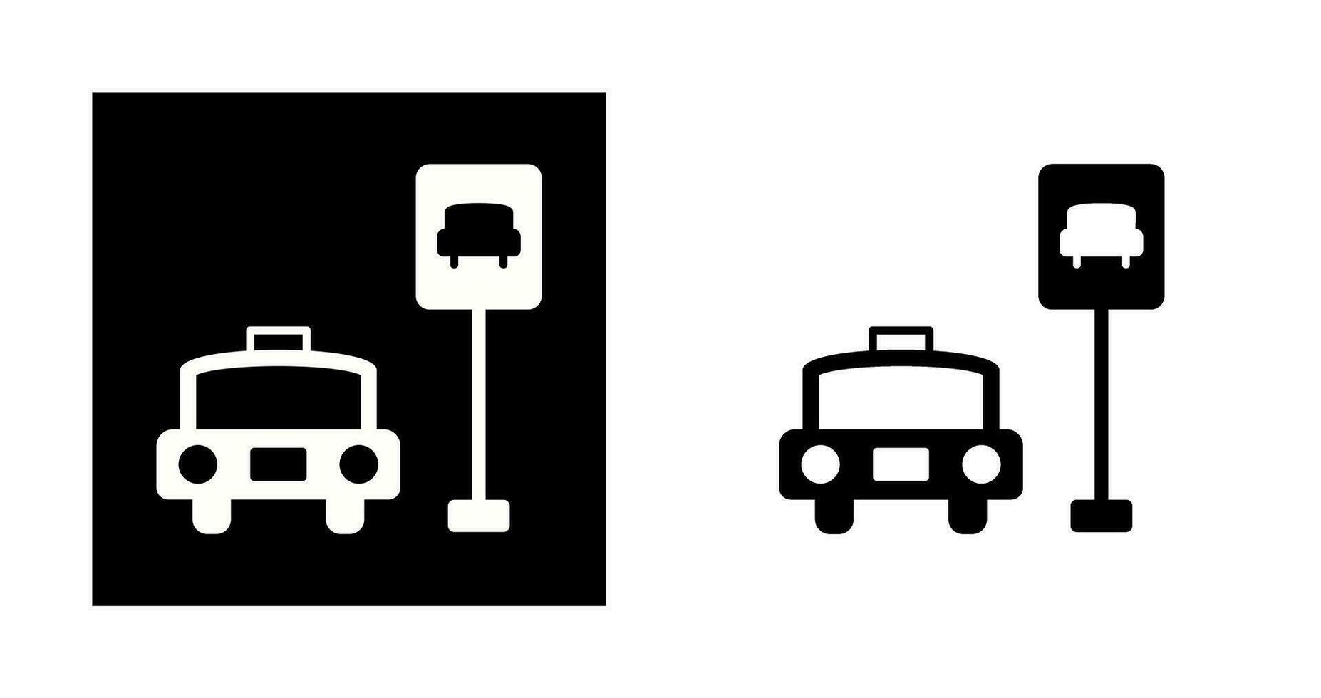 Taxi Stand Vector Icon