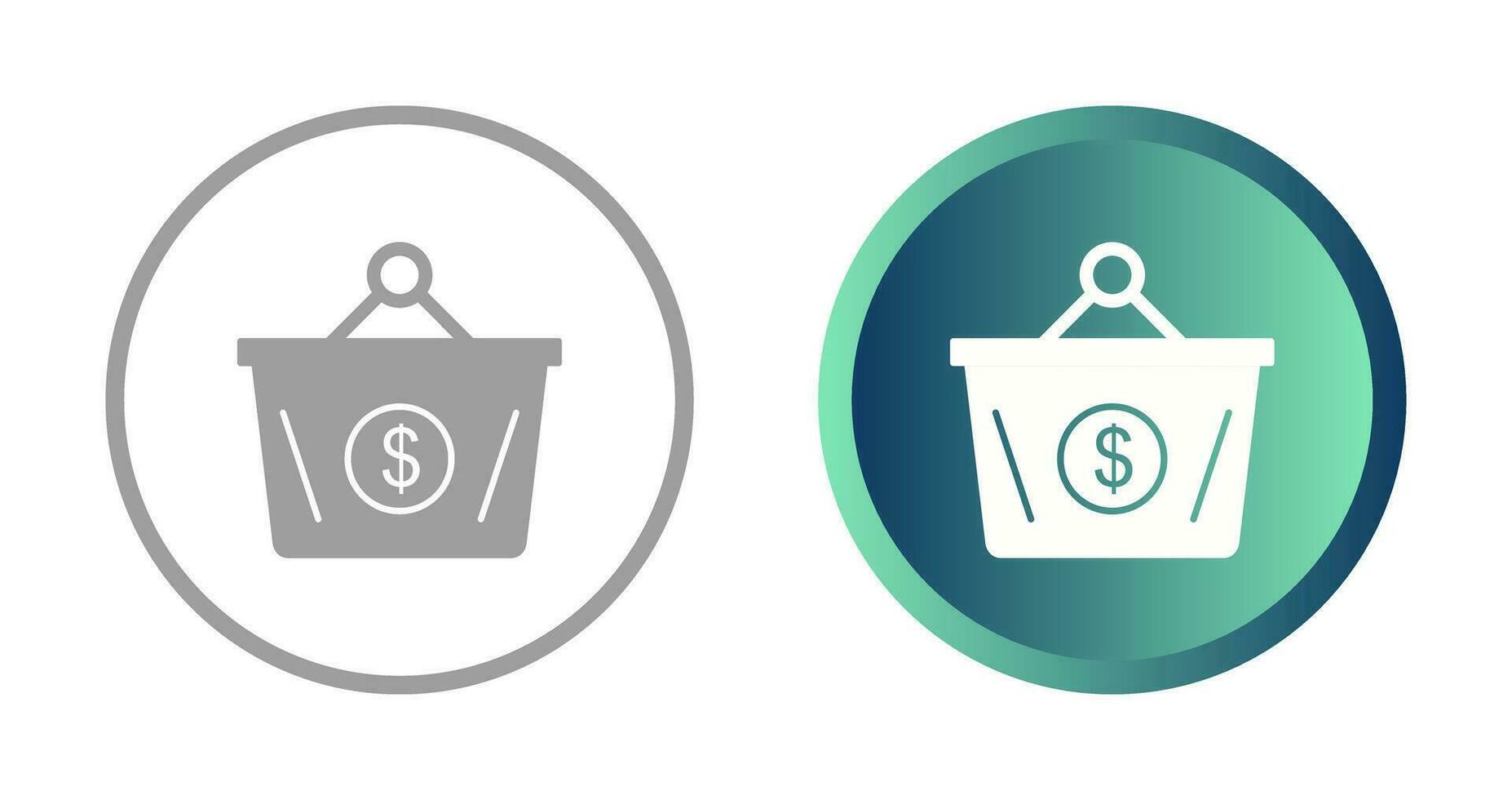 Dollar Basket Vector Icon