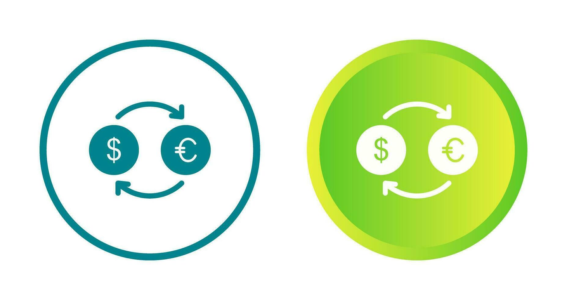 Dollar to Euro Vector Icon