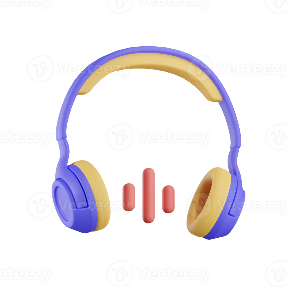 Headphone Entertainent 3D Illustrations png
