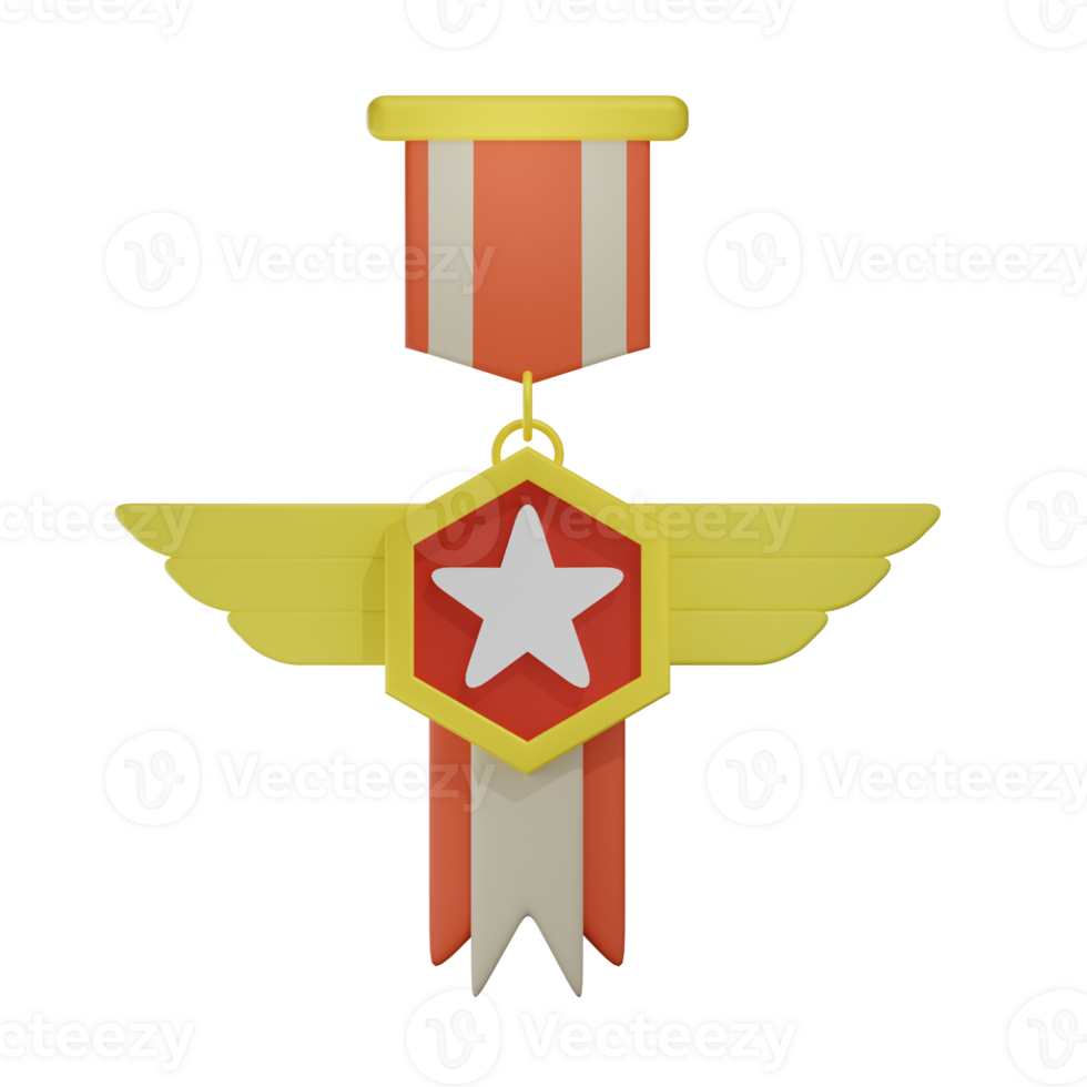 Badge Star Achievement Badges 3D Illustration png