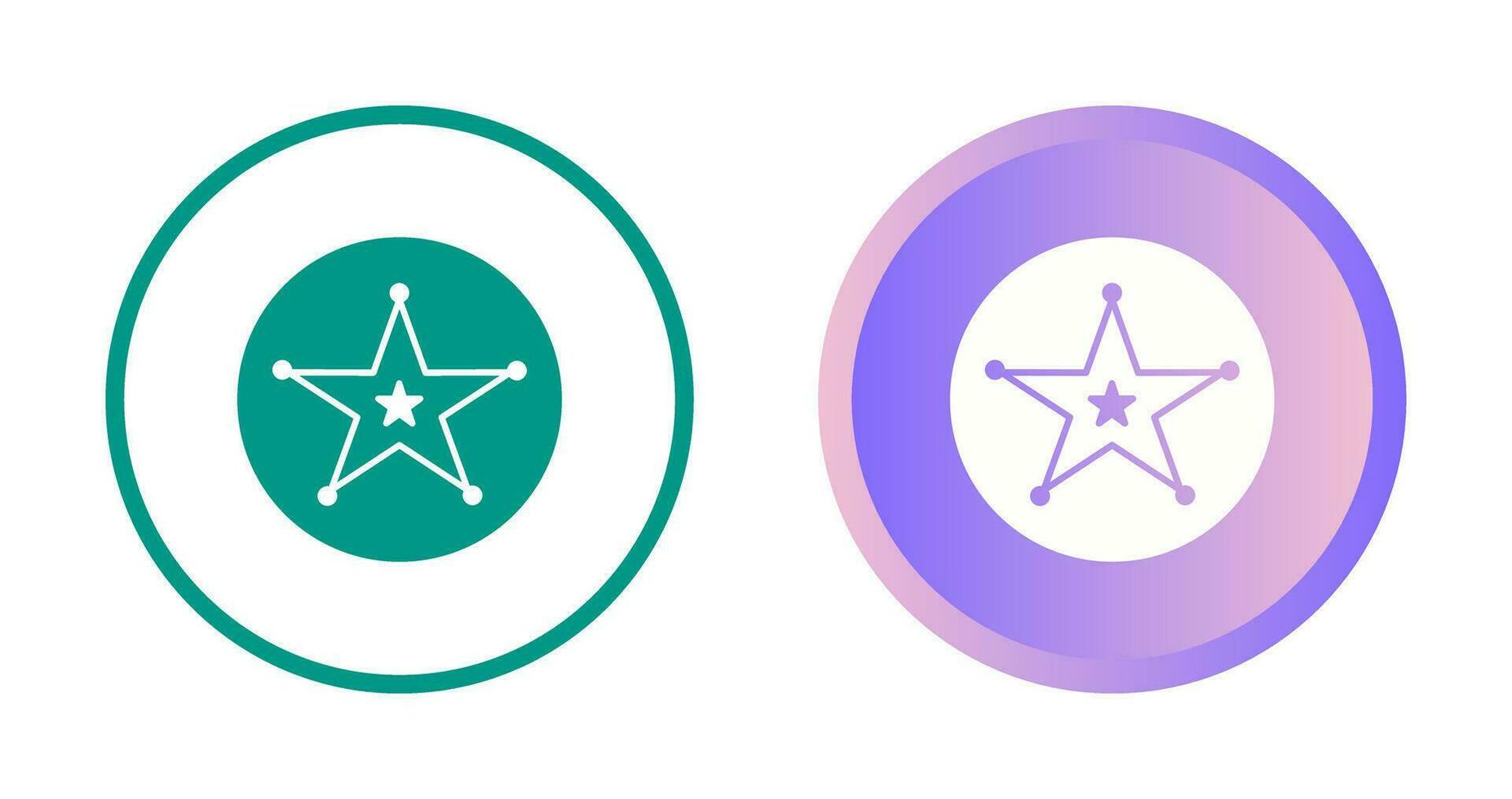 Sheriff Badge Vector Icon
