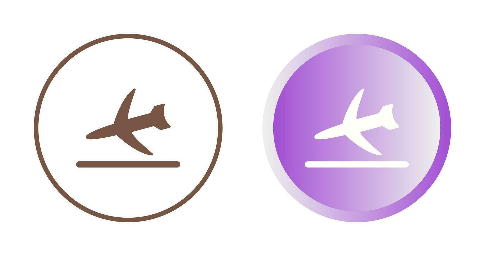 icono de vector de aterrizaje de vuelo