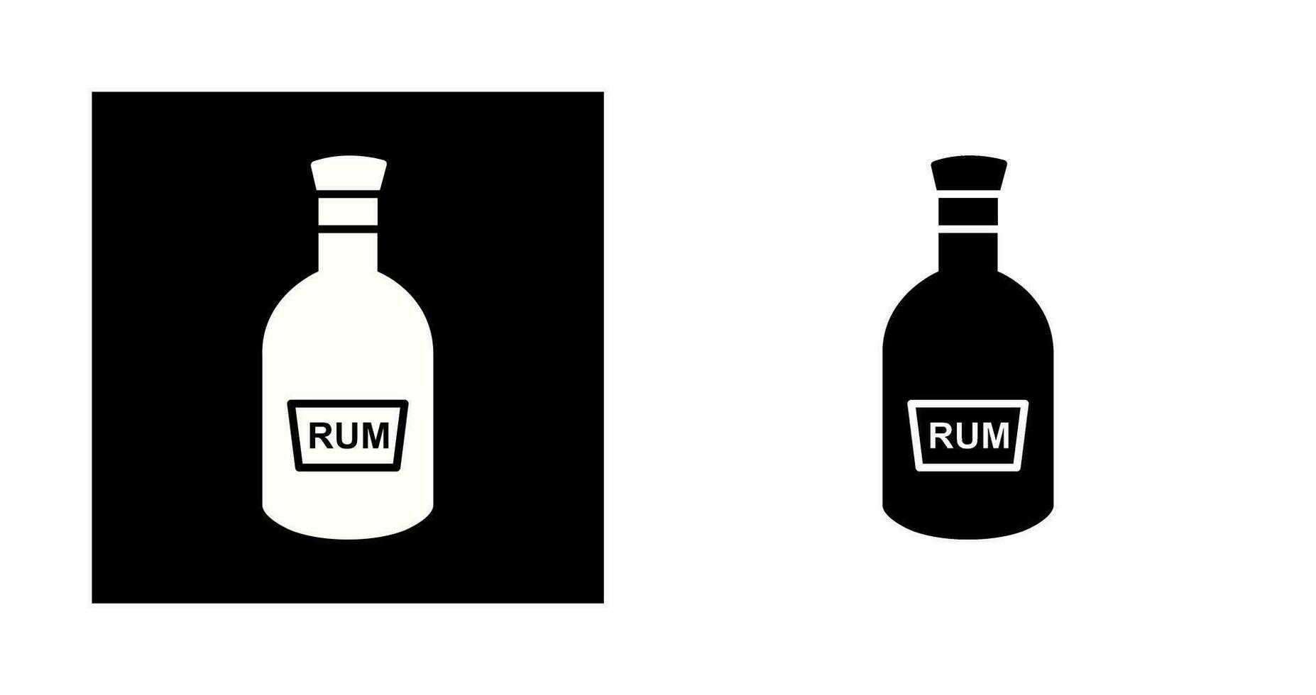 Bottle of Rum Vector Icon