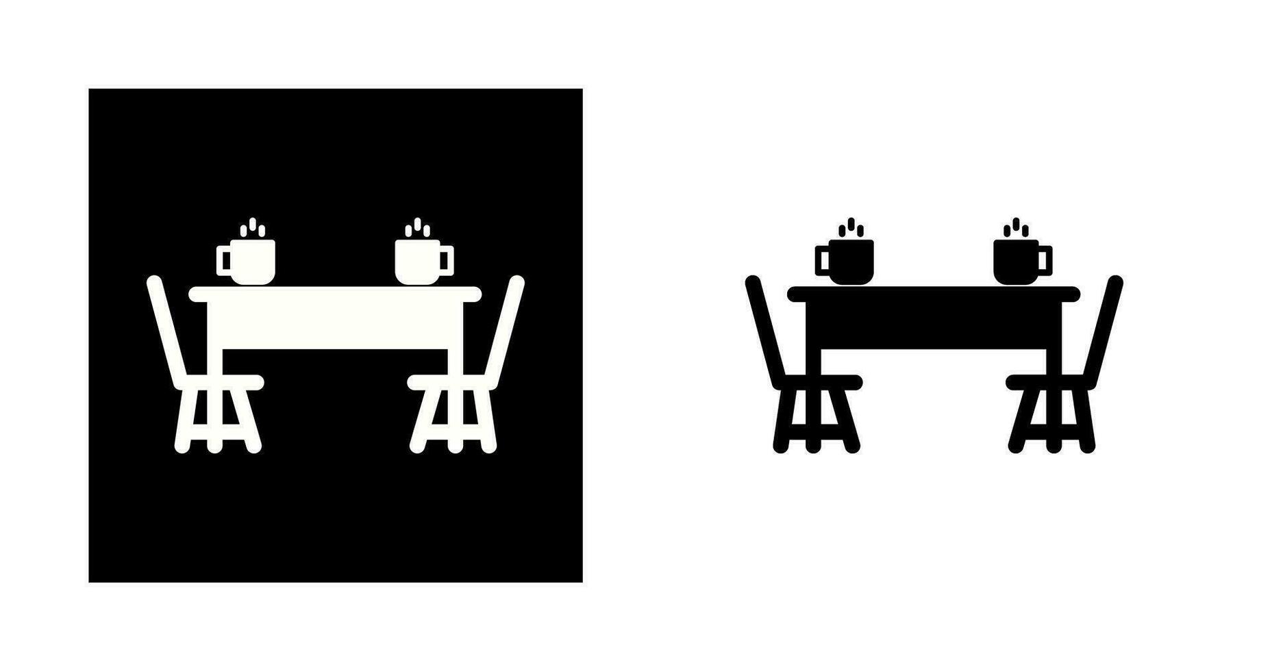 icono de vector de mesa de comedor