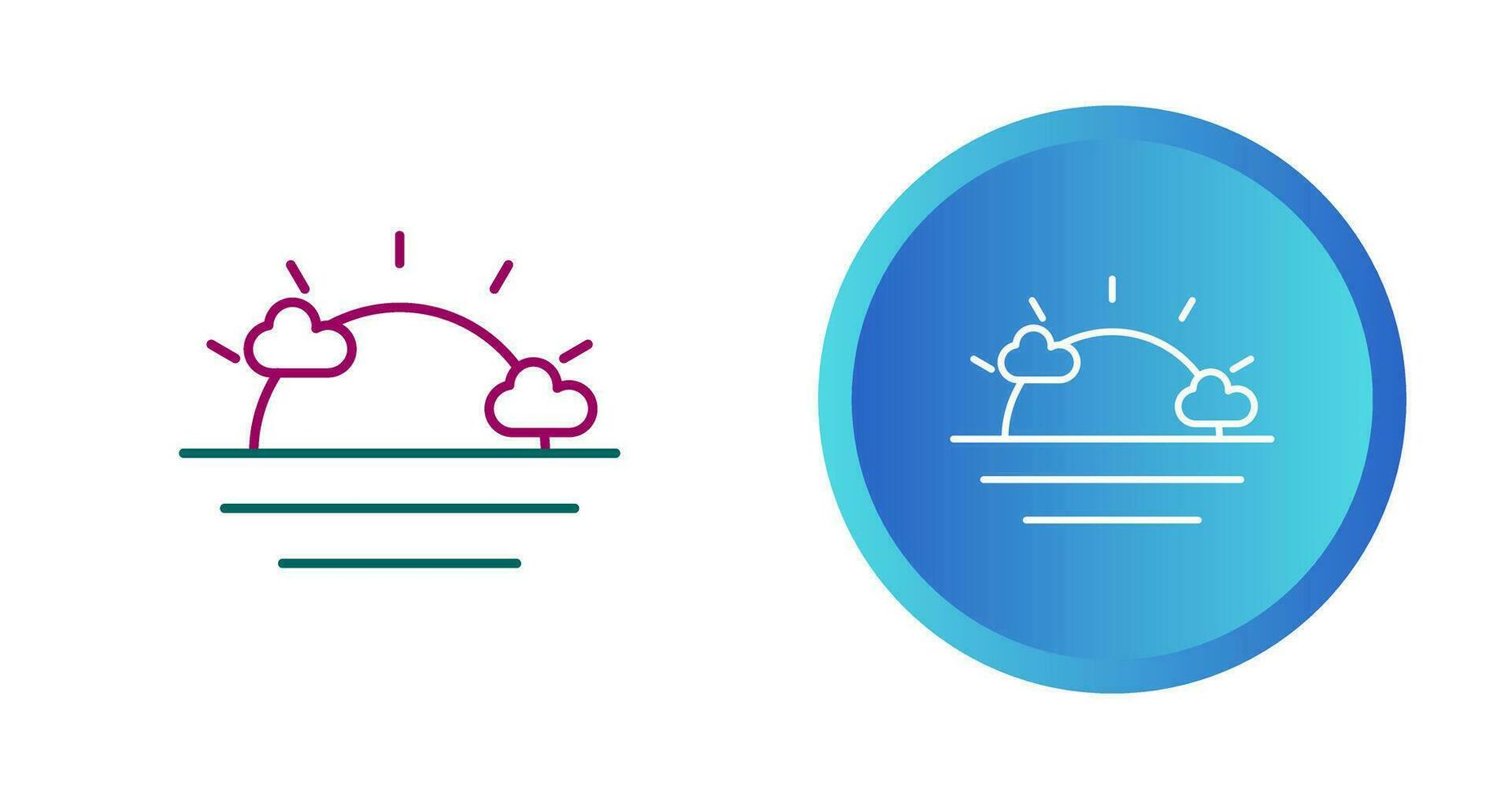 Sunset Vector Icon