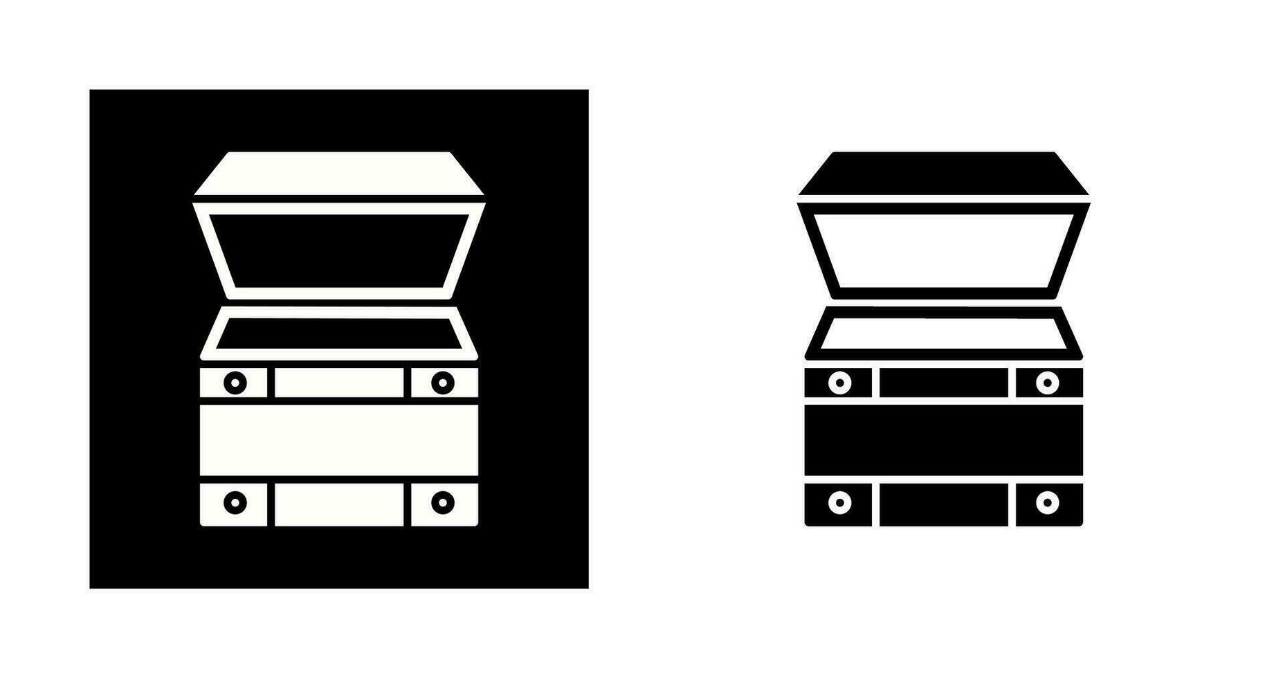 Open Treasure Box Vector Icon