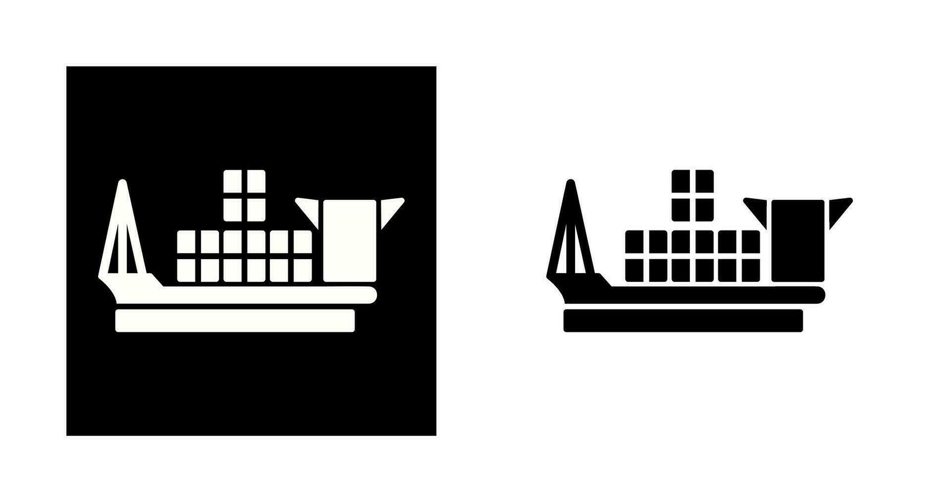 Cargo Ship Vector Icon