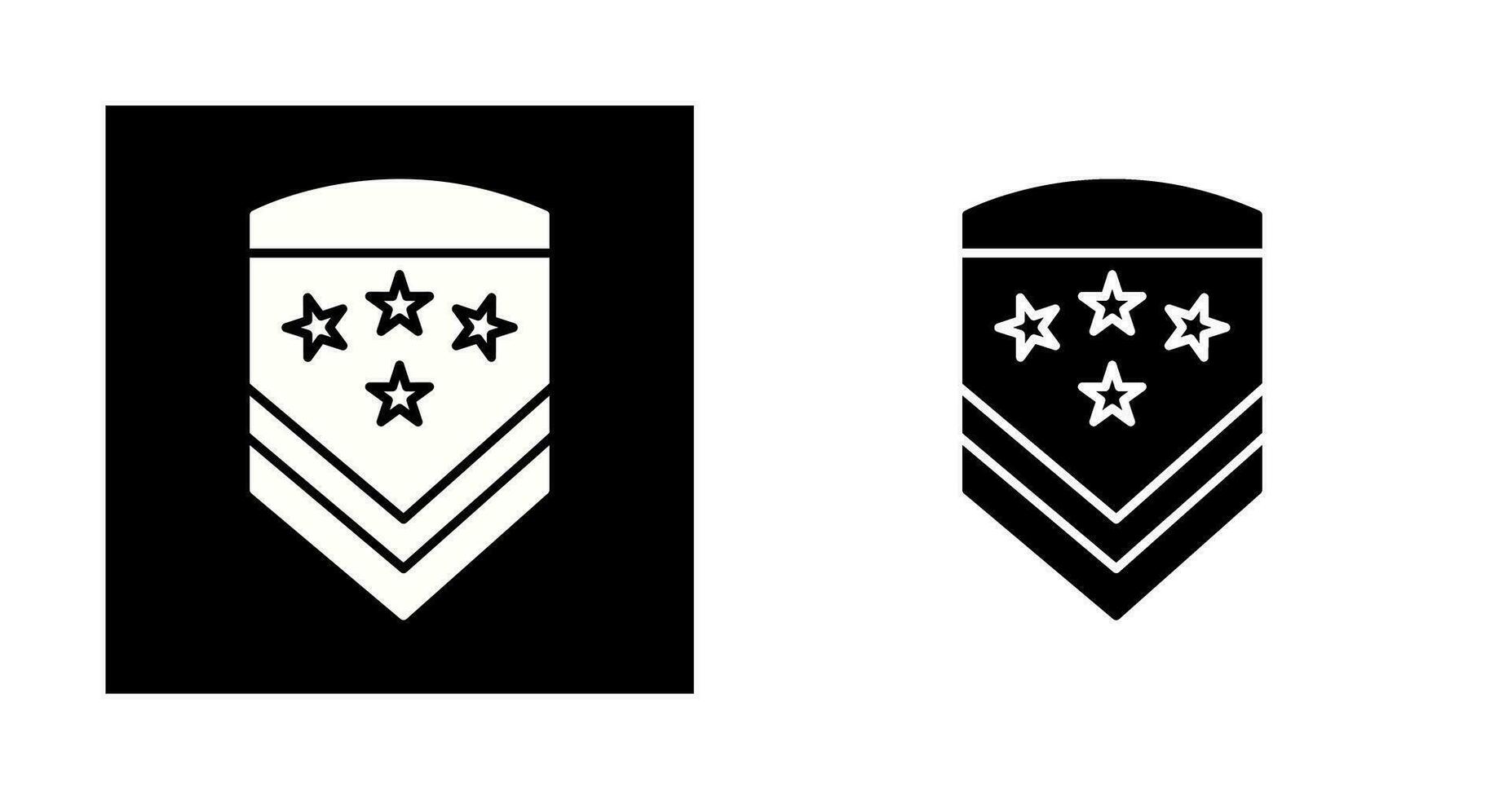 icono de vector de insignia militar