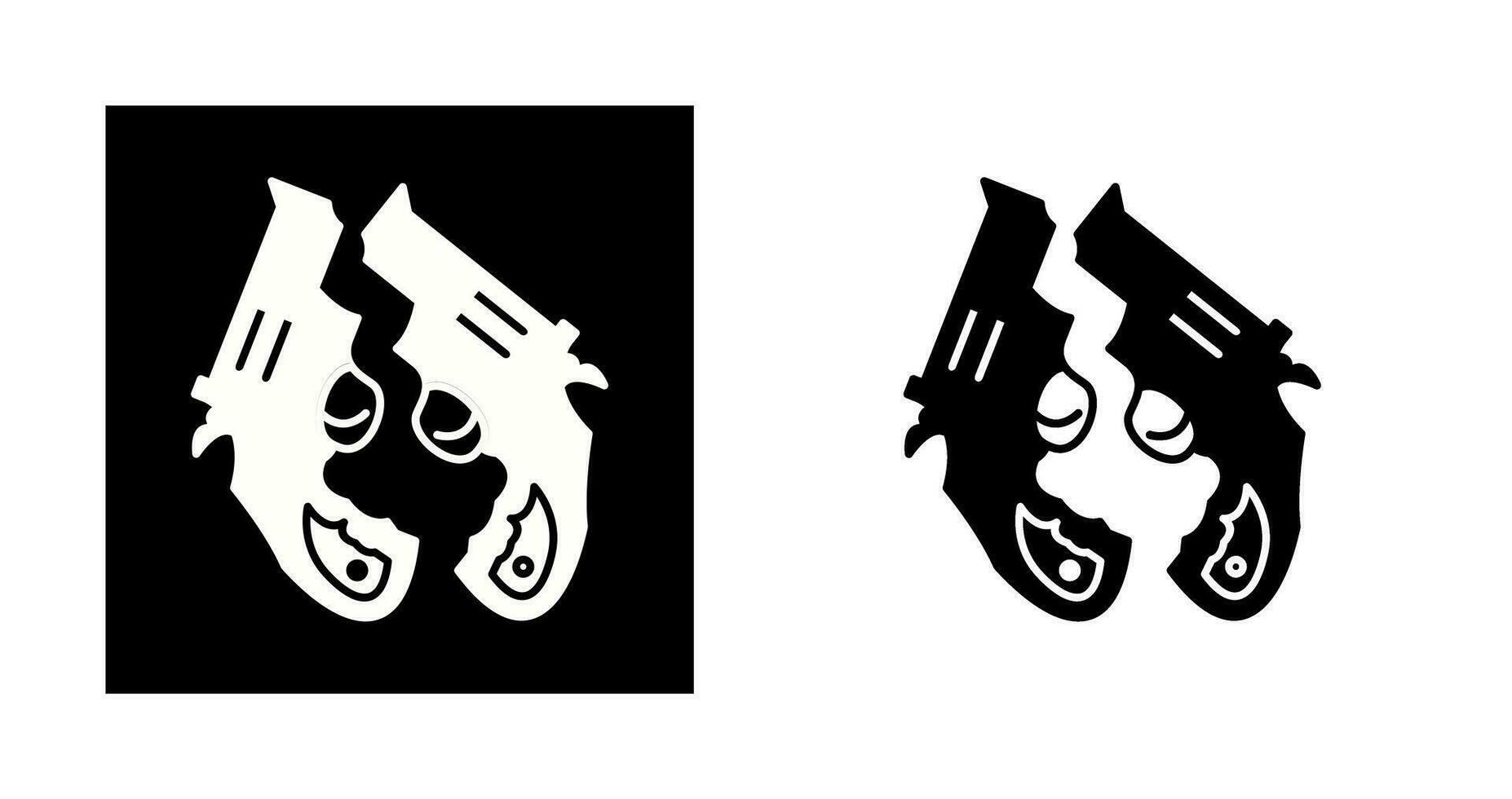 Two Guns Vector Icon