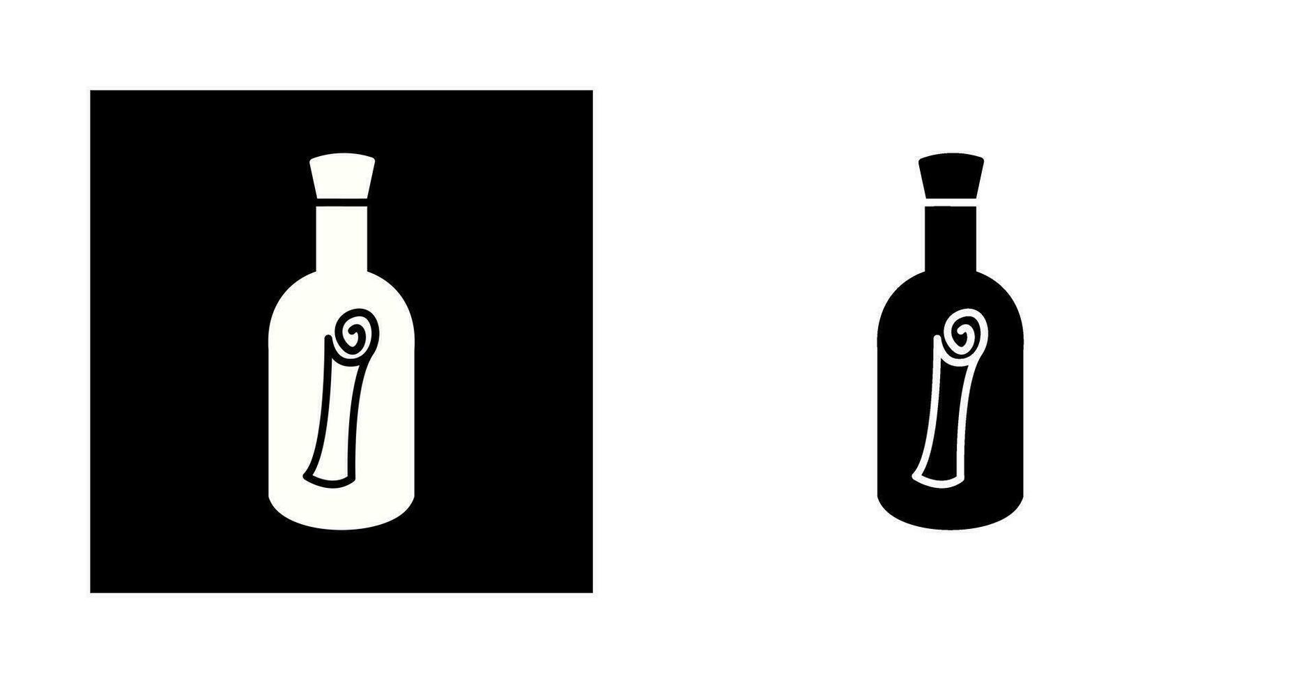 Scroll in Bottle Vector Icon