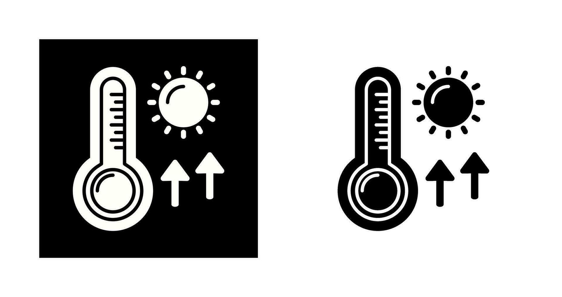 icono de vector de altas temperaturas