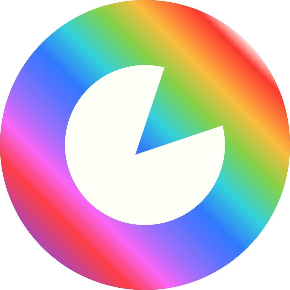 icono de vector de gráfico circular