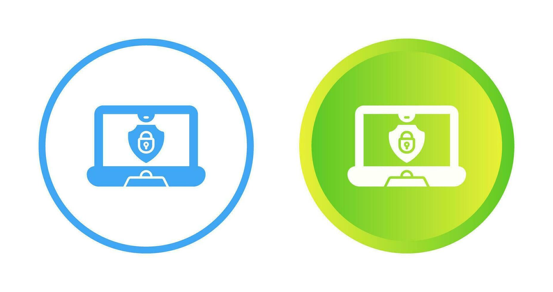 Laptop Security Vector Icon