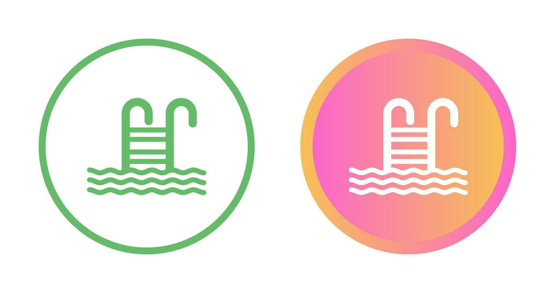 Water Stairs Vector Icon