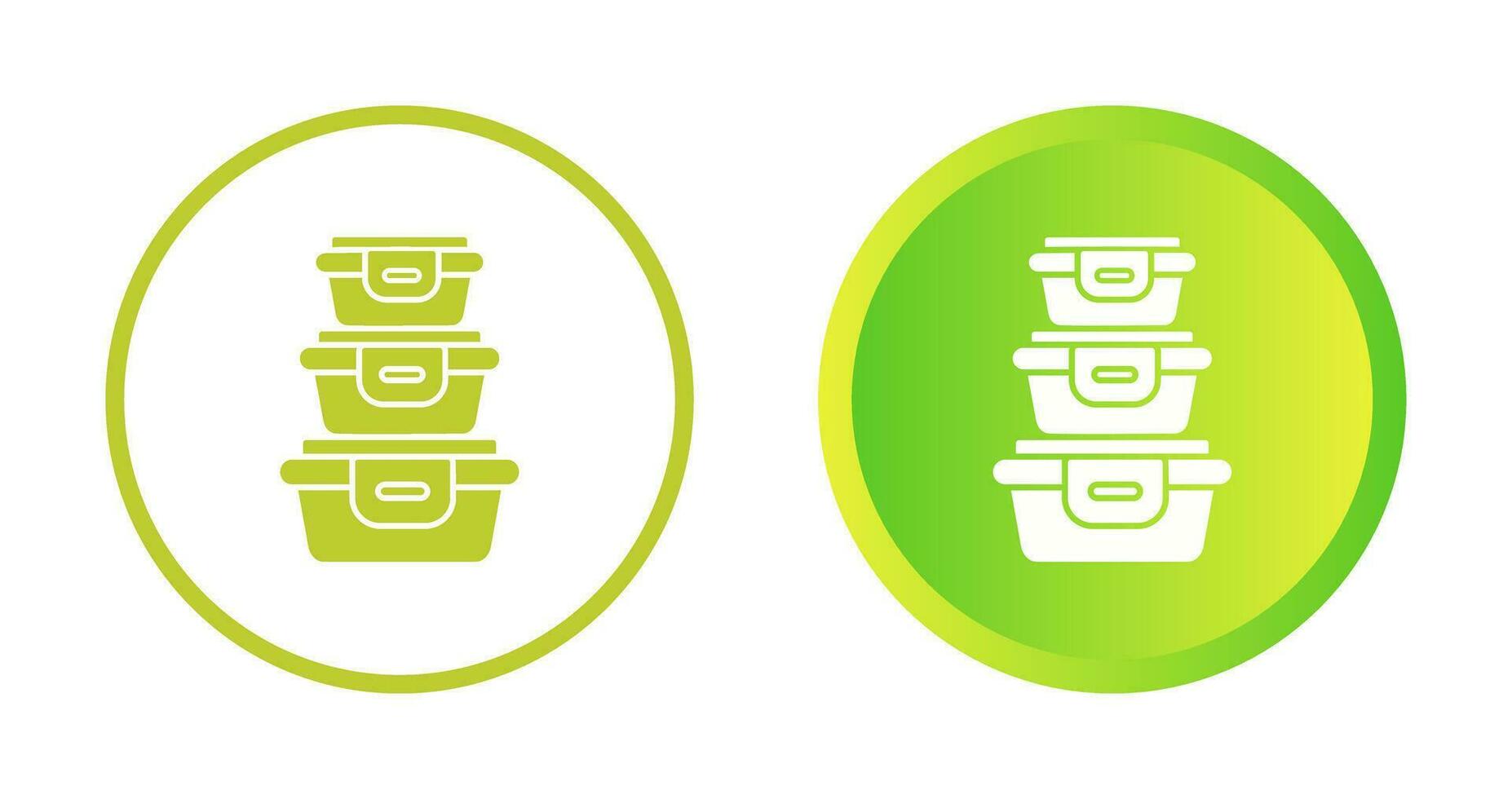 Plastic Food Container Vector Icon
