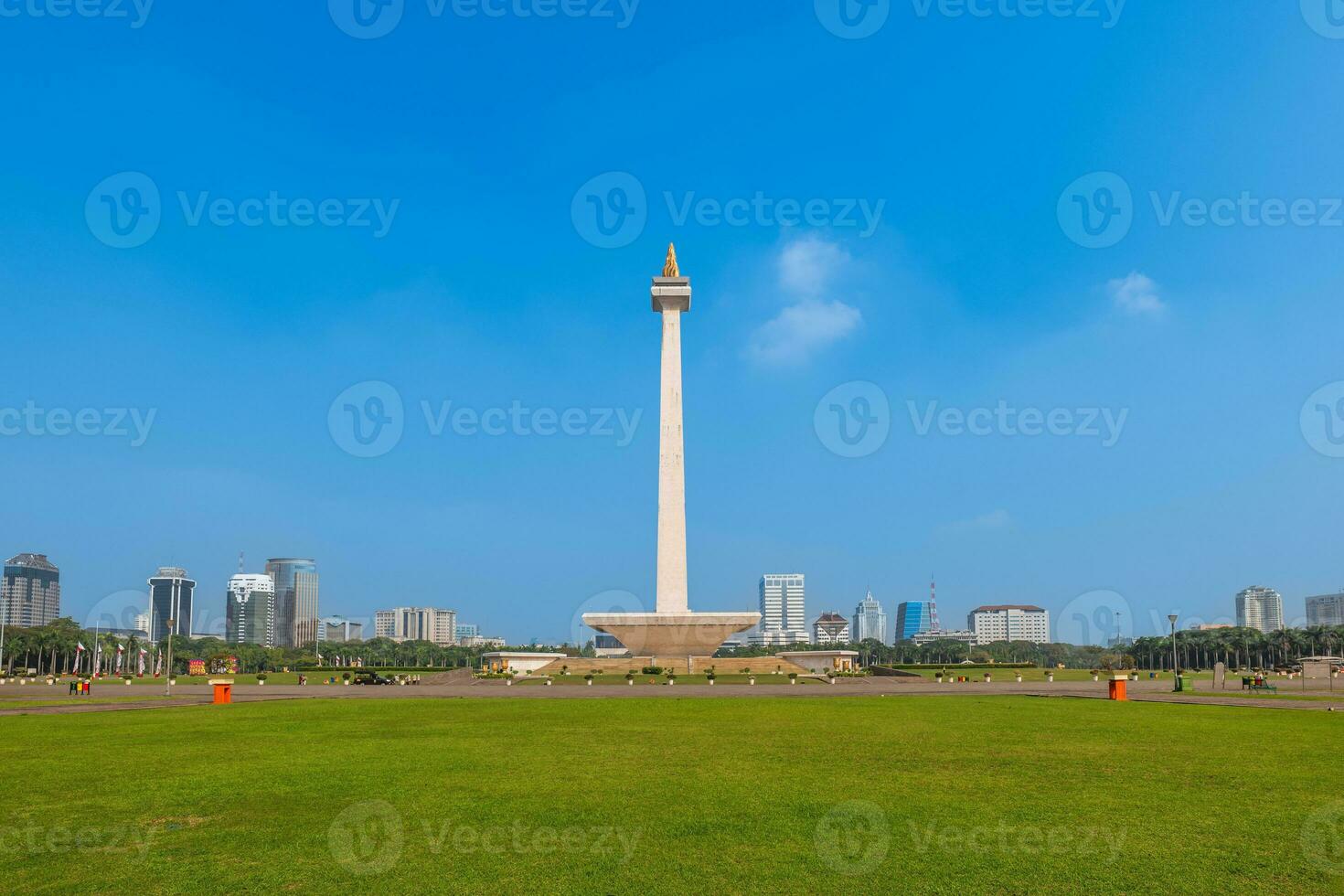 Scenery of Merdeka Square located in the center of Jakarta, Indonesia photo
