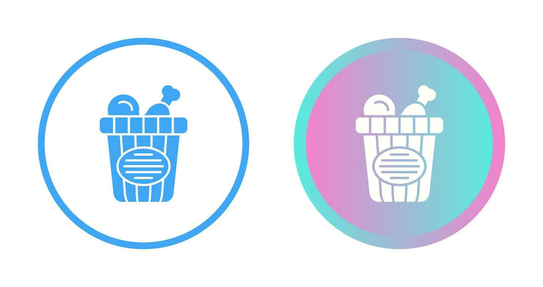 Chicken Bucket Vector Icon