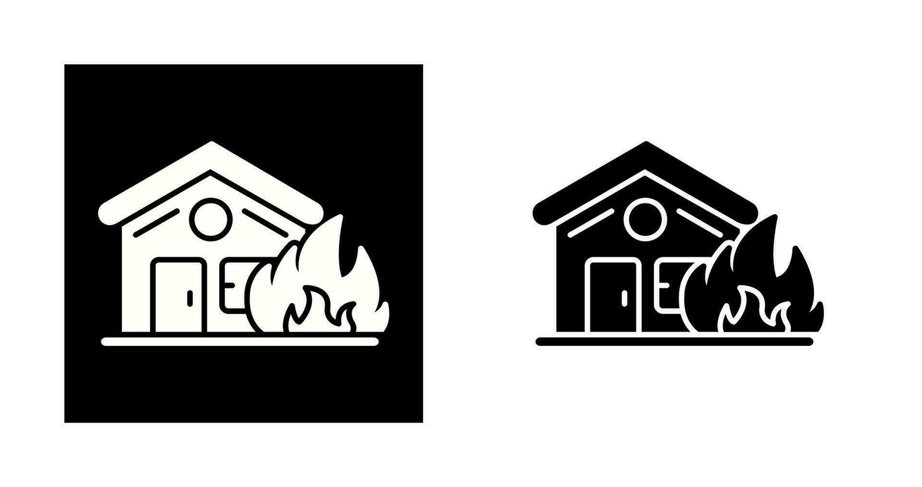 House On Fire Vector Icon