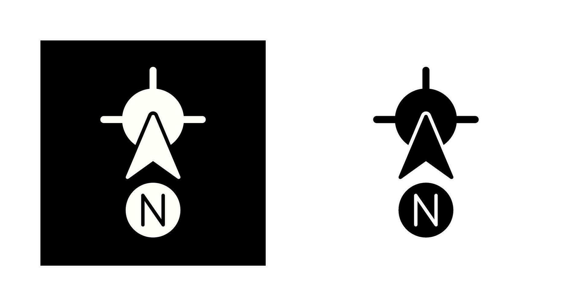 icono de vector norte