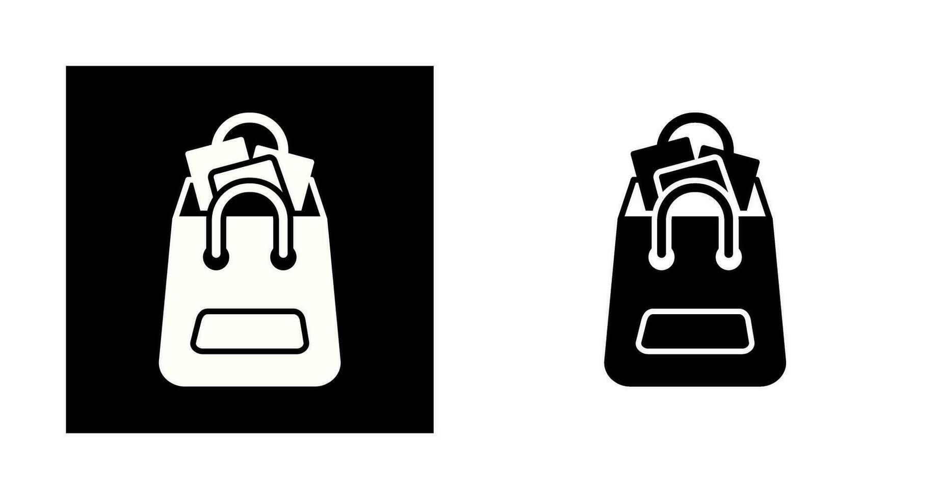 icono de vector de bolsa de compras