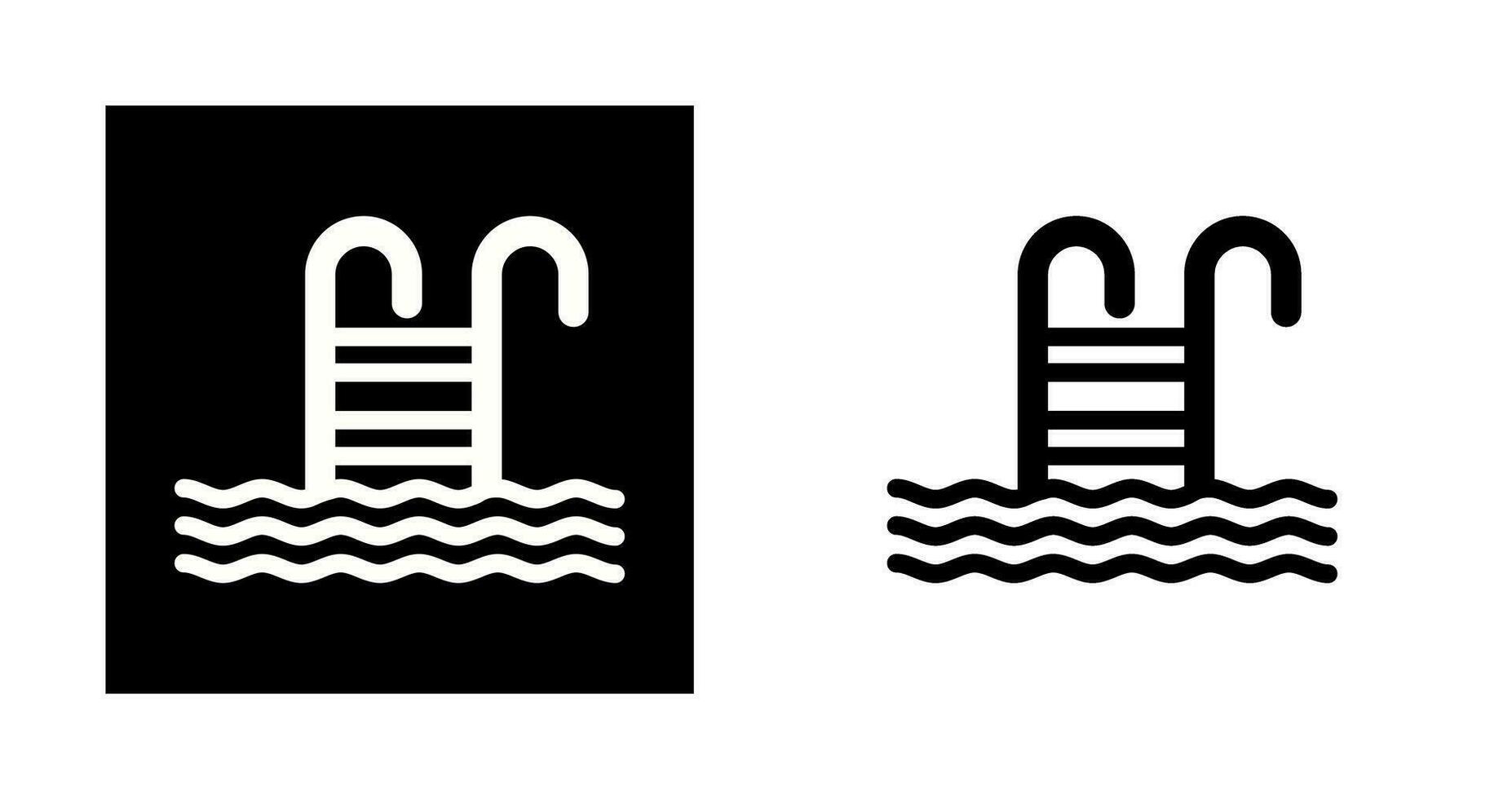Water Stairs Vector Icon