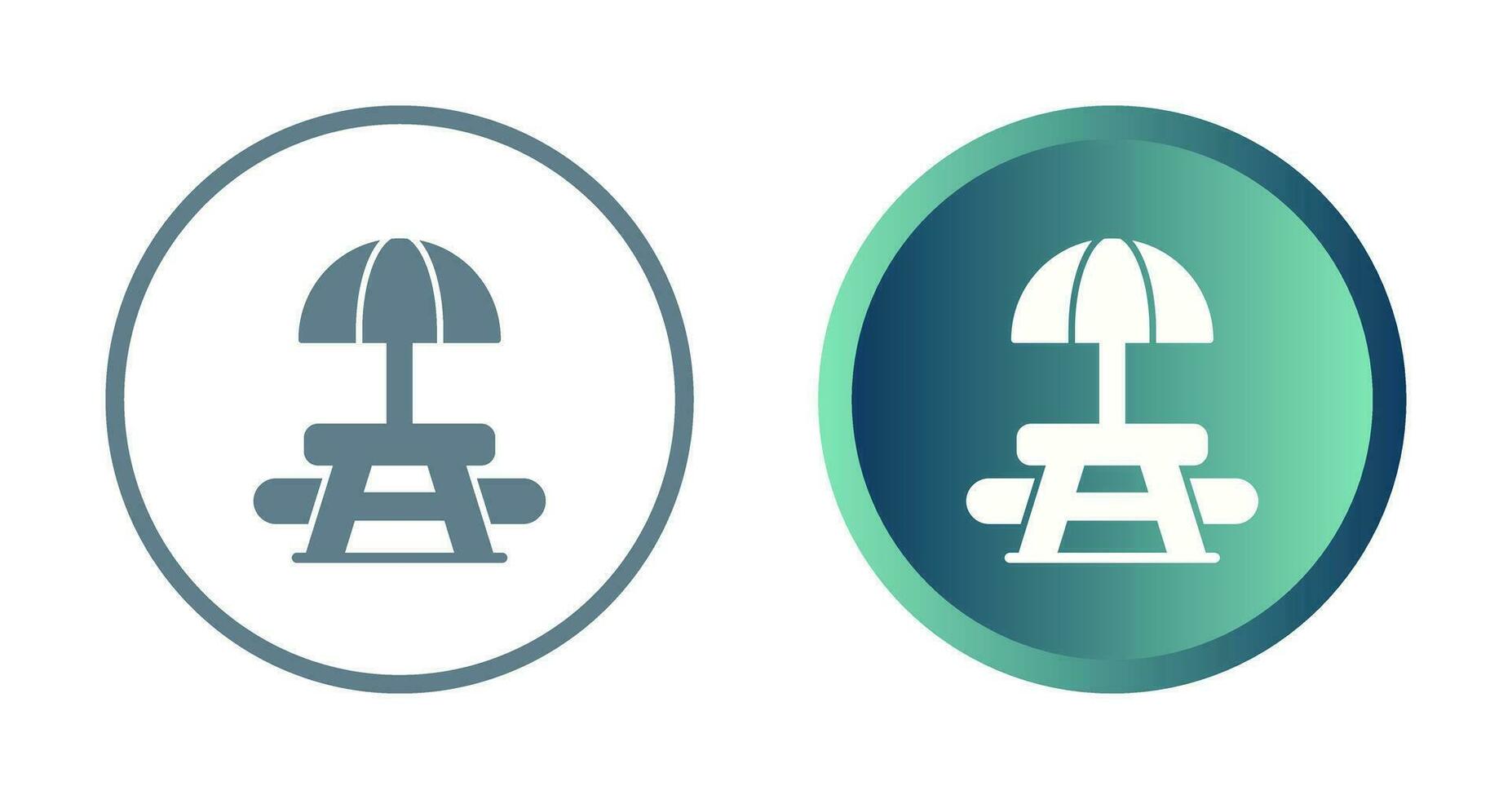 Picnic Table Vector Icon