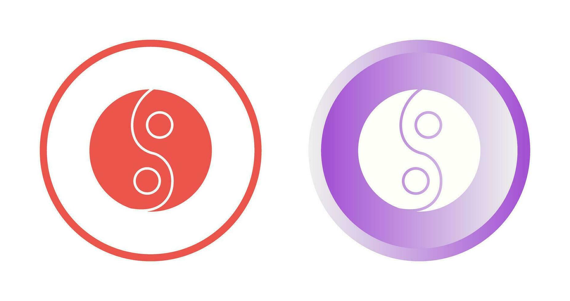 icono de vector de yin yang