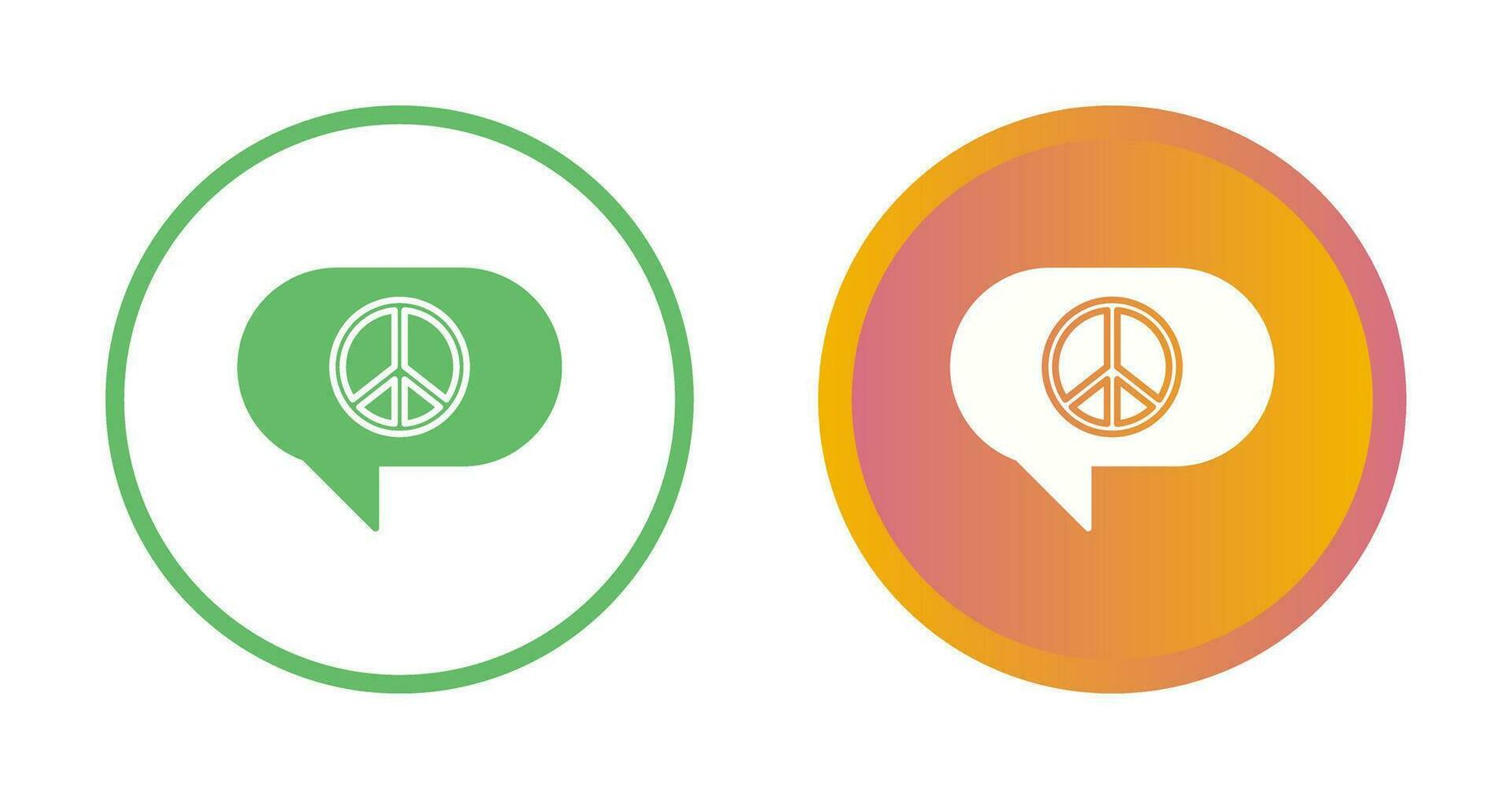 Peace Chat Vector Icon