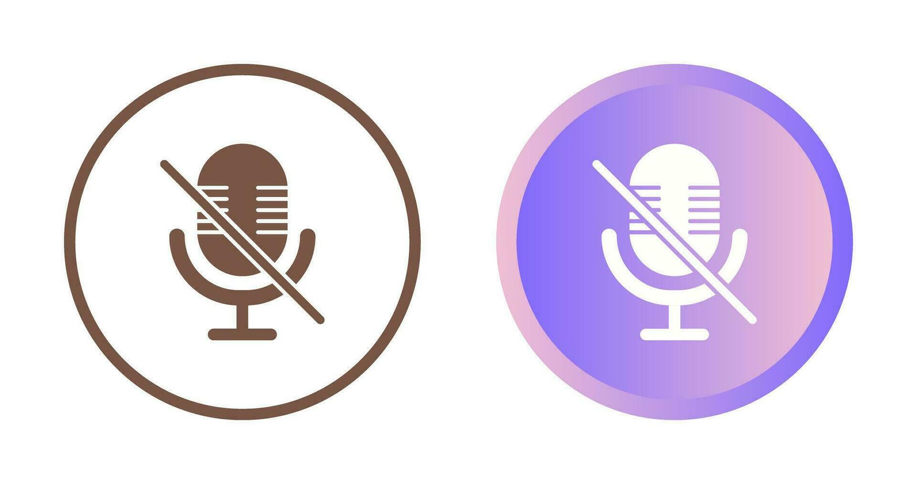 Microphone Mute Vector Icon