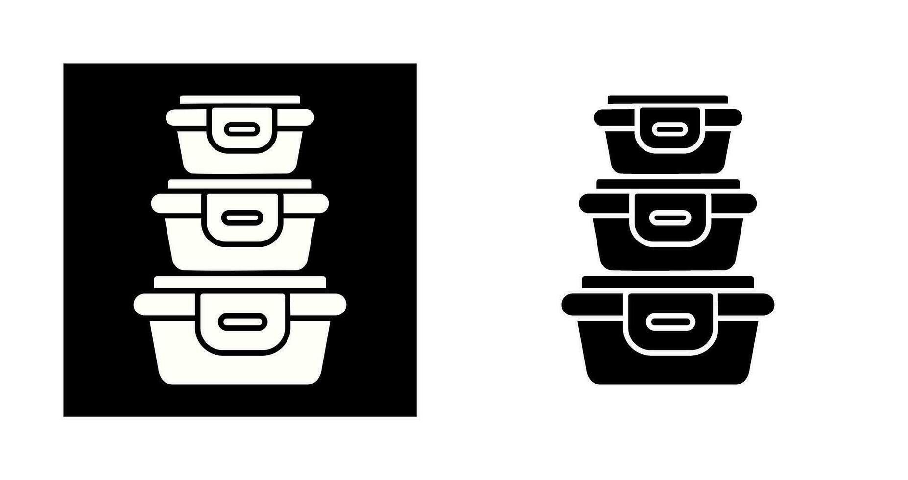 Plastic Food Container Vector Icon