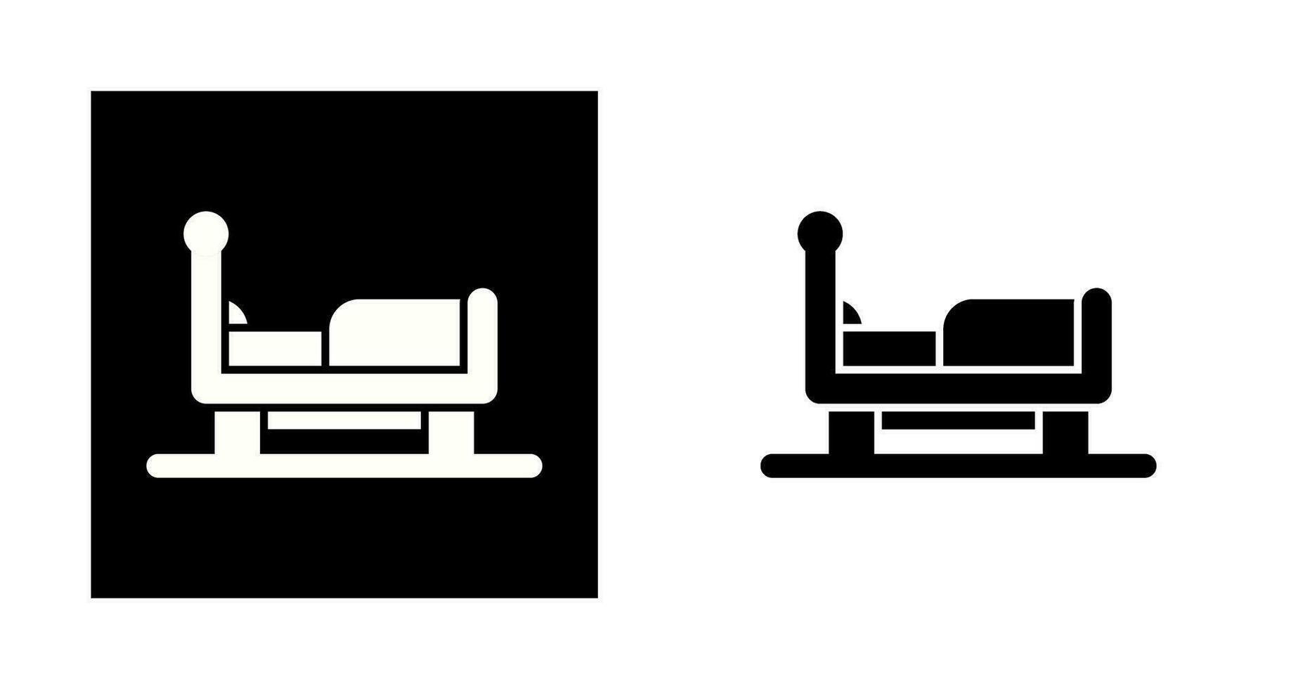 icono de vector de cama