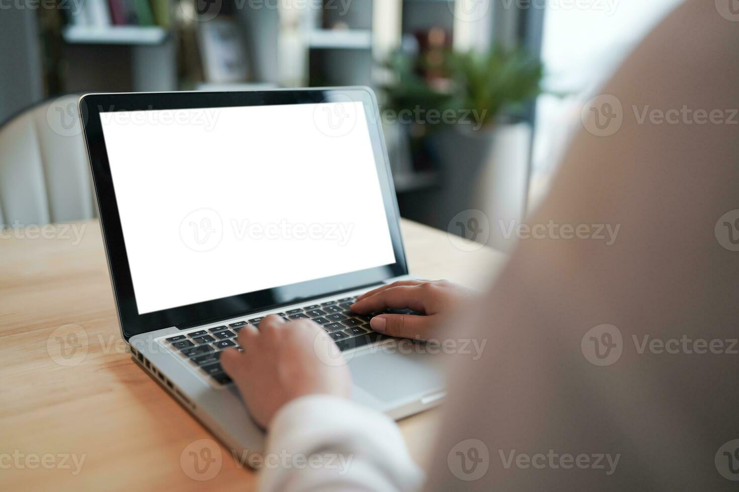 Business man working with laptop. Young business man thinking Concentrated at work. photo