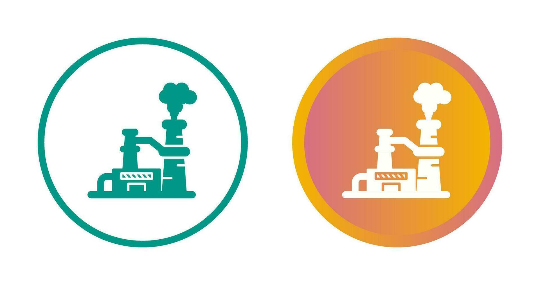 Nuclear Plant Vector Icon