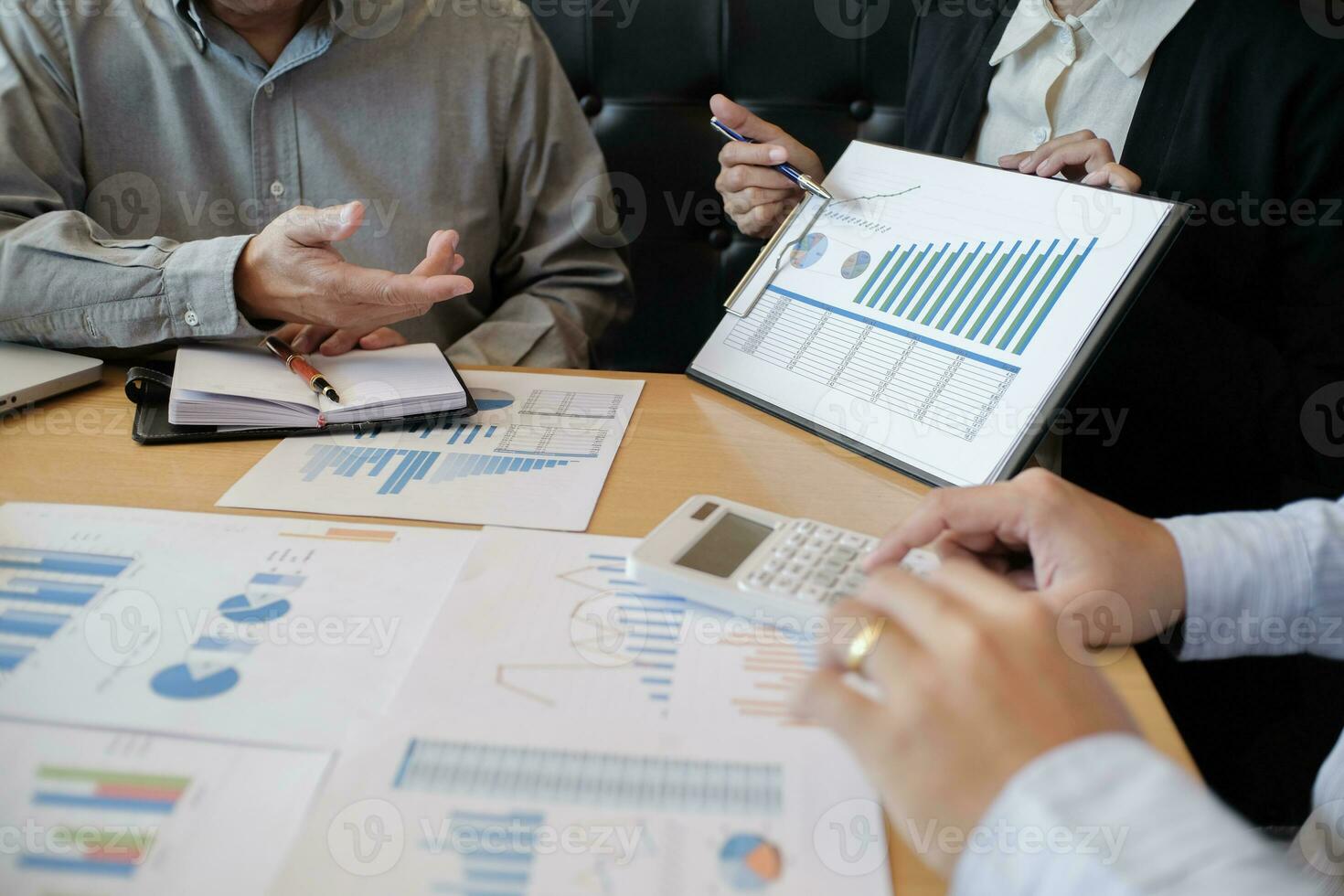 Business People Meeting Design Ideas professional investor working new start up project. Concept. business planning in office photo
