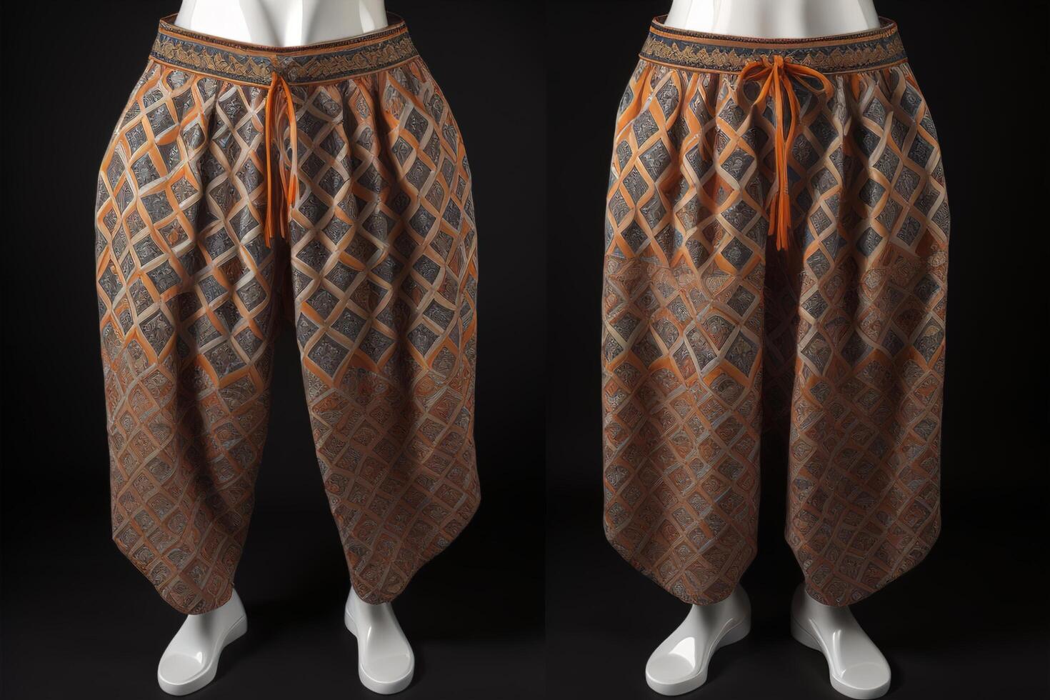Stylish women's pants on a mannequin in the studio. photo