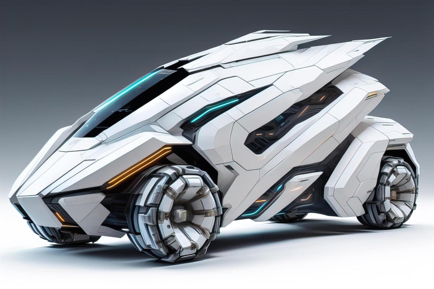 a brand-less generic concept car in studio environment. photo