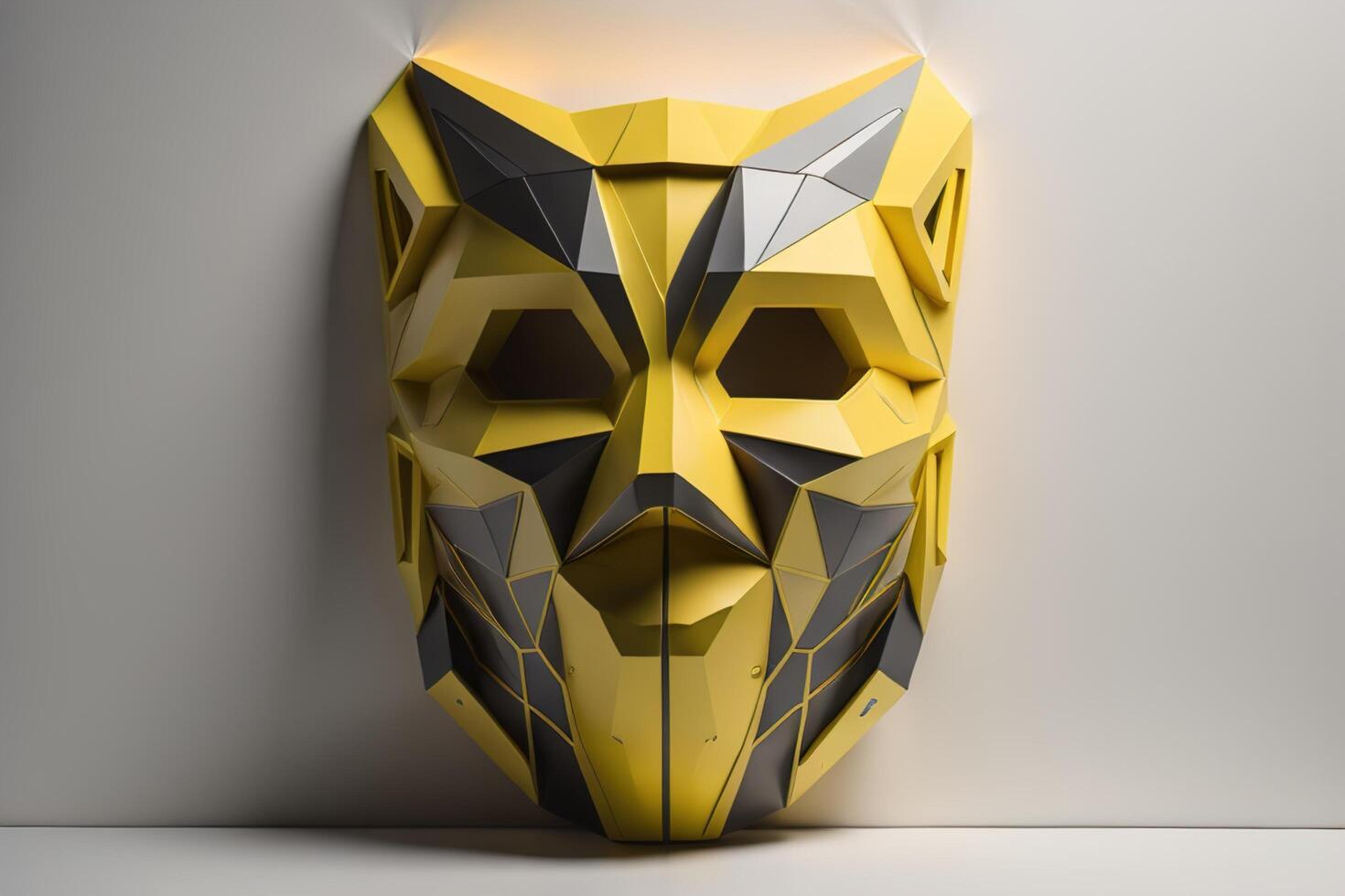 abstract geometric figure in low poly style, low poly style. photo